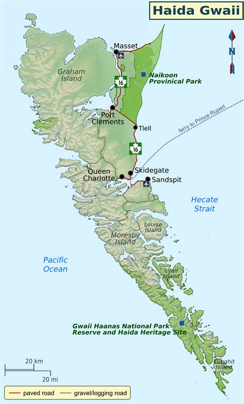 map of haida gwaii british columbia
